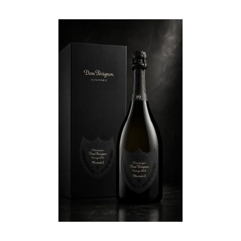 Champagne Dom Pérignon P2 millésime 2008 présenté dans son coffret