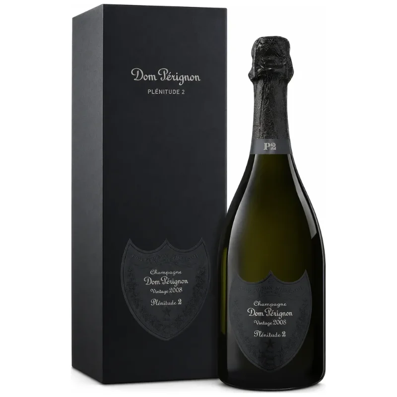 Champagne Dom Pérignon P2 millésime 2008 présenté dans son coffret