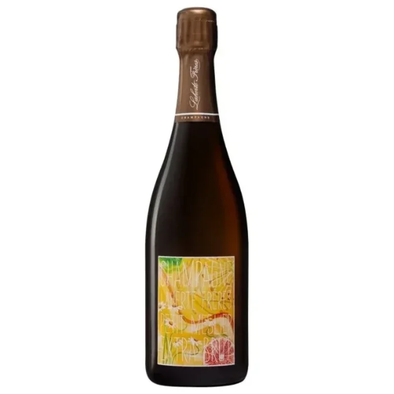 Bouteille de champagne Petit Meslier de la maison Champagne Laherte, cuvée de vigneron rare