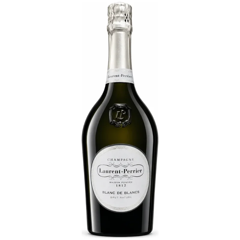 Blanc de Blancs Brut Nature de Laurent Perrier, bouteille de champagne 100% chardonnay sans dosage