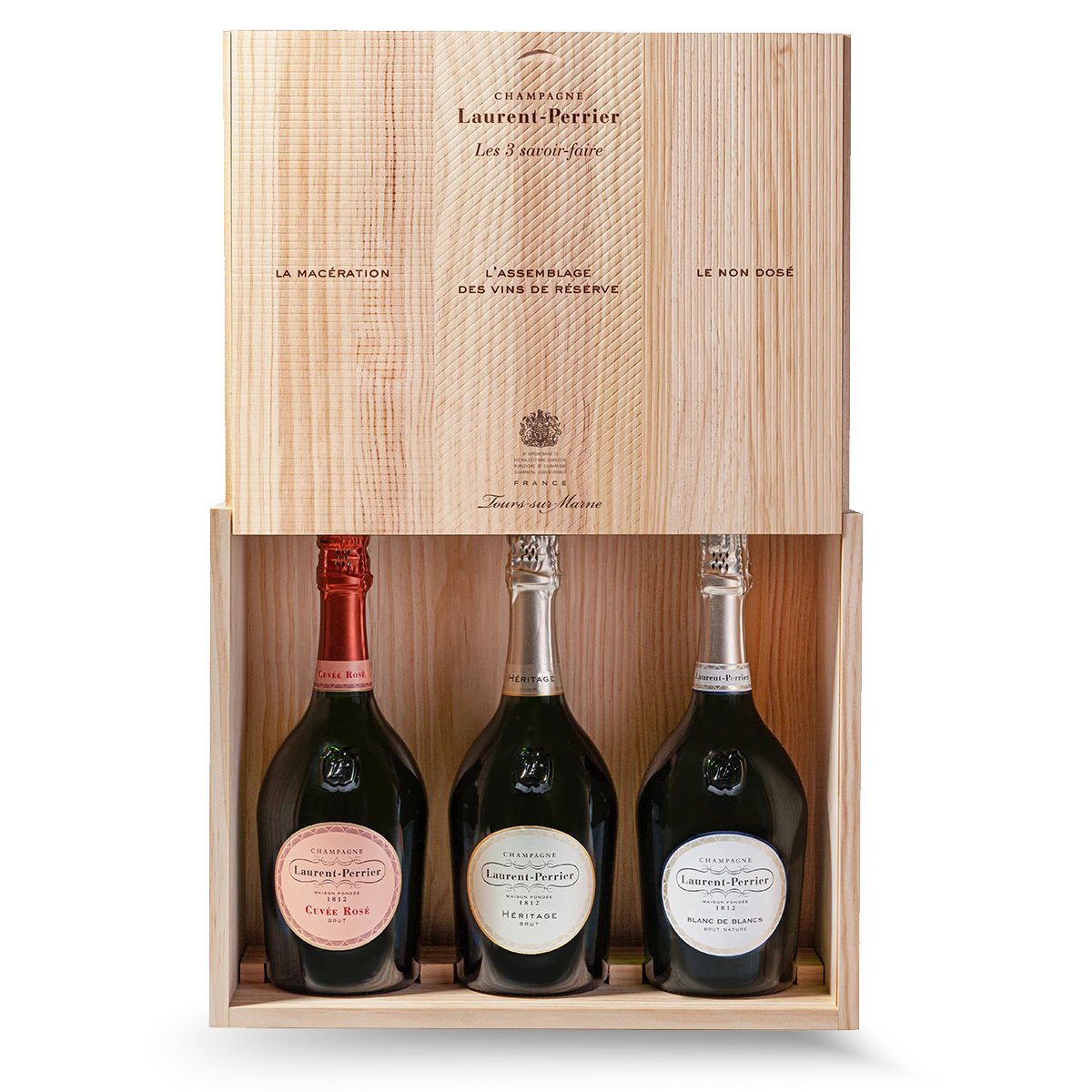 Laurent-Perrier Geschenkkiste Les 3 savoir-faire (3 Flaschen)