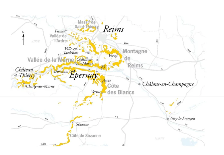 Situation géographique de la Champagne