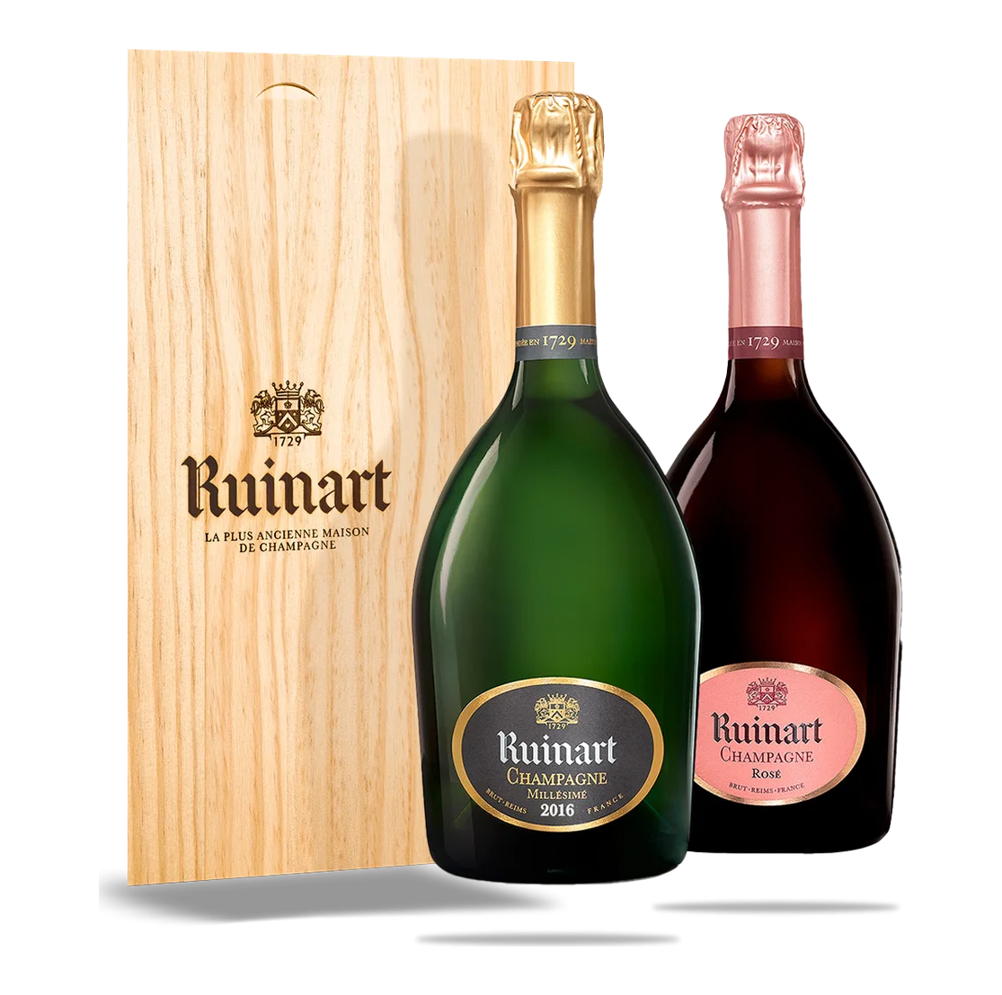 Duo R de Ruinart 2016 et Ruinart Rosé